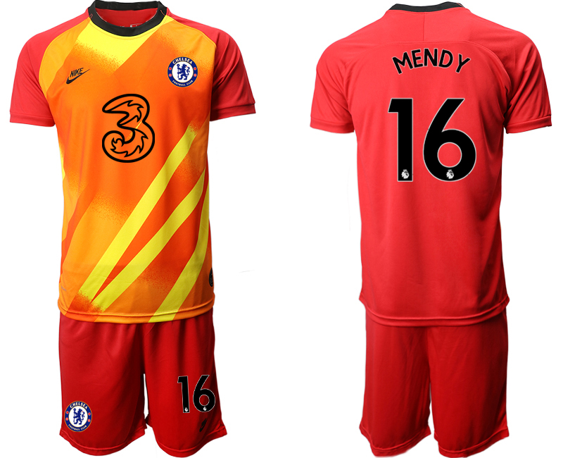 Men 2021 Chelsea red goalkeeper #16 soccer jerseys